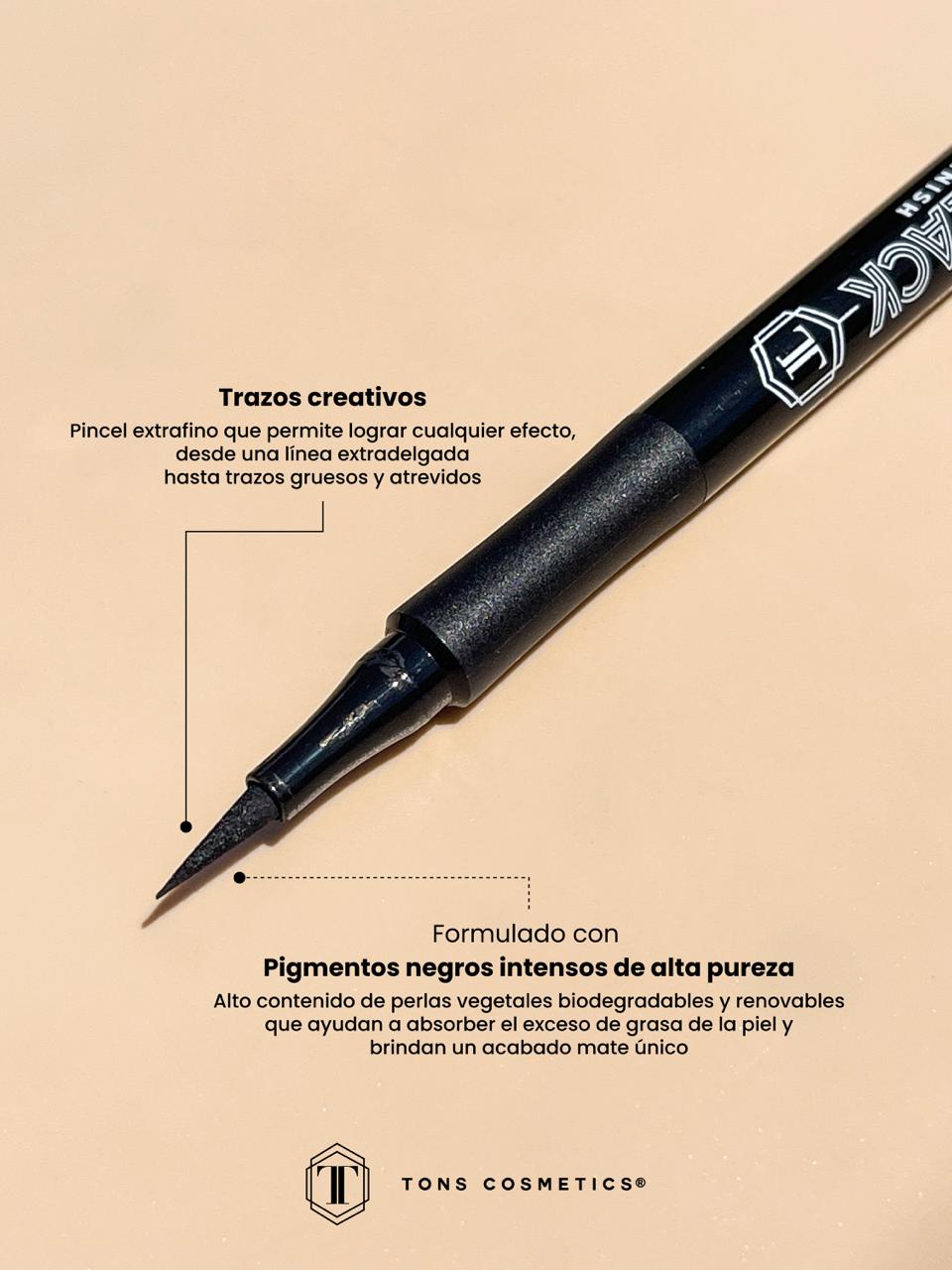 DELINEADOR DE OJOS ULTRA BLACK PINCEL EXTRAFINO