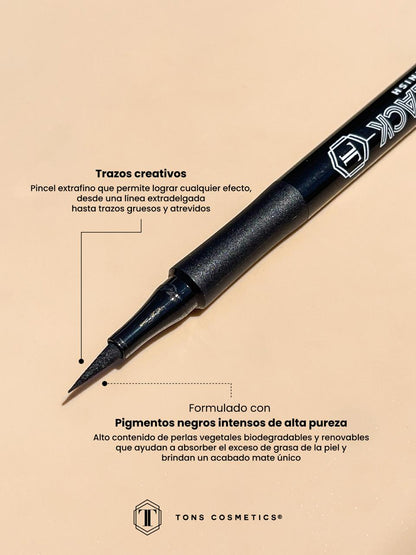 DELINEADOR DE OJOS ULTRA BLACK PINCEL EXTRAFINO